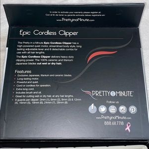 pretty in a minute epic cordless clipper